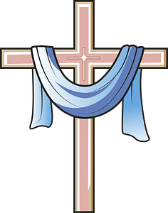 Cross with fabric