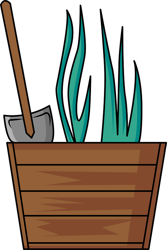Spade with Seedlings