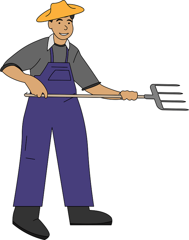 Farmer with Pitchfork