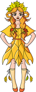 Fall Leaf Woman