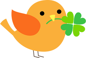 Bird with Clover