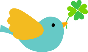 Bird with Clover