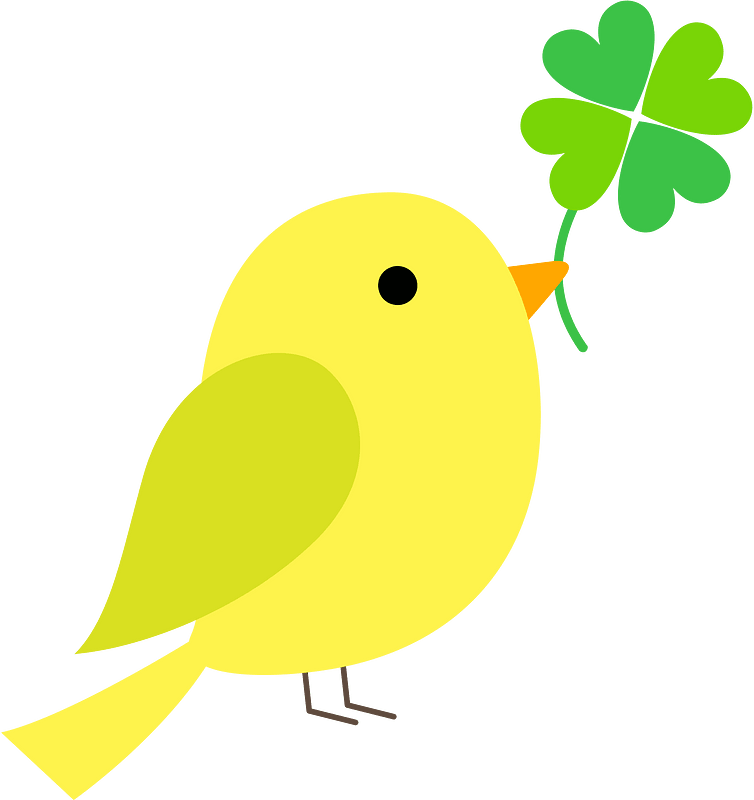 Bird with Clover
