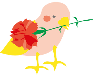 Bird with Flower
