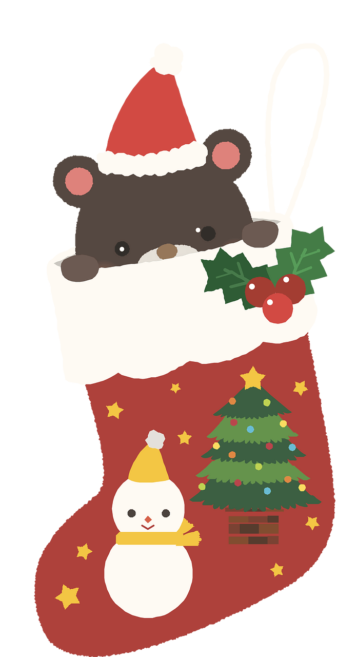 christmas sock teddy bear
