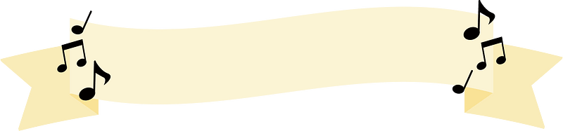 Musical notes ribbon