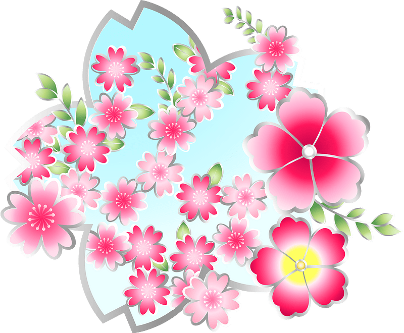 Peonies cherry blossoms
