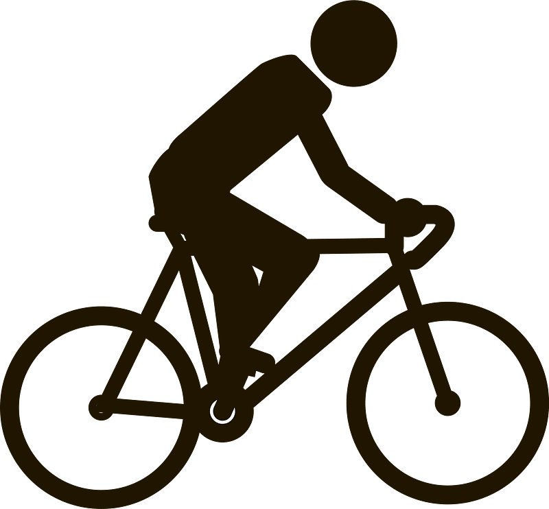 Pictogram bicycle man