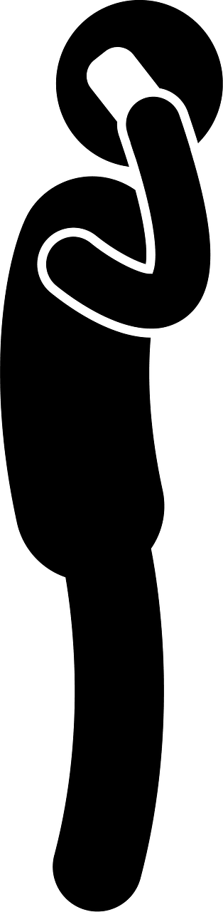 Pictogram mobile phone man