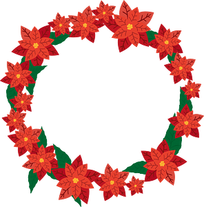 Poinsettia wreath