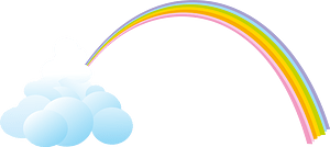 Rainbow with cloud
