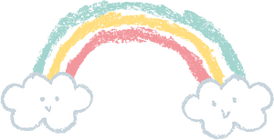 Rainbow with clouds