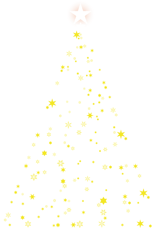 Christmas tree made of snowflakes