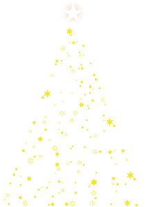 Christmas tree made of snowflakes