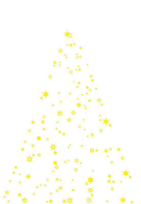 Christmas tree made of snowflakes