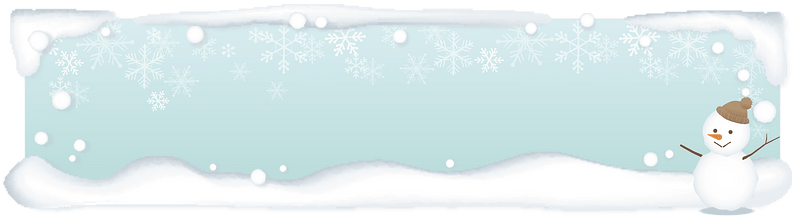 Snowman winter banner