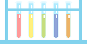 Stand with flasks