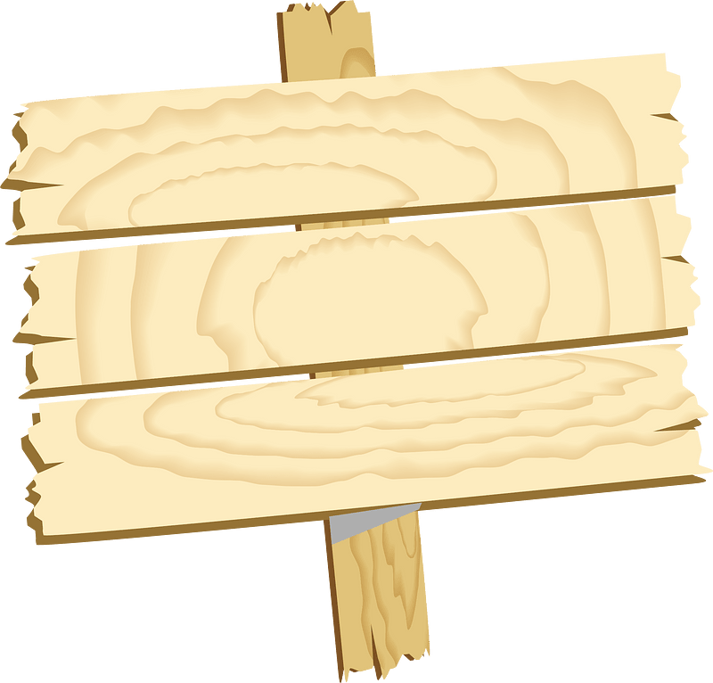 Wooden signboard