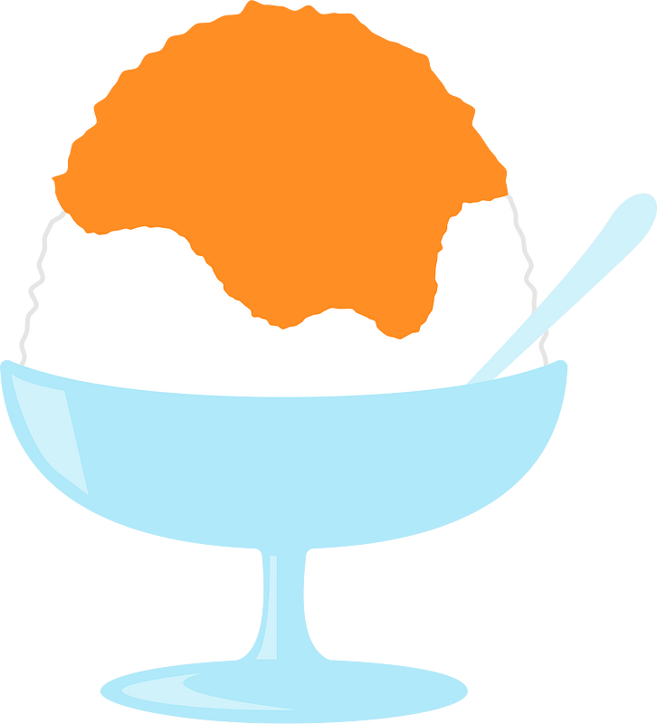 Japanese shaved ice dessert