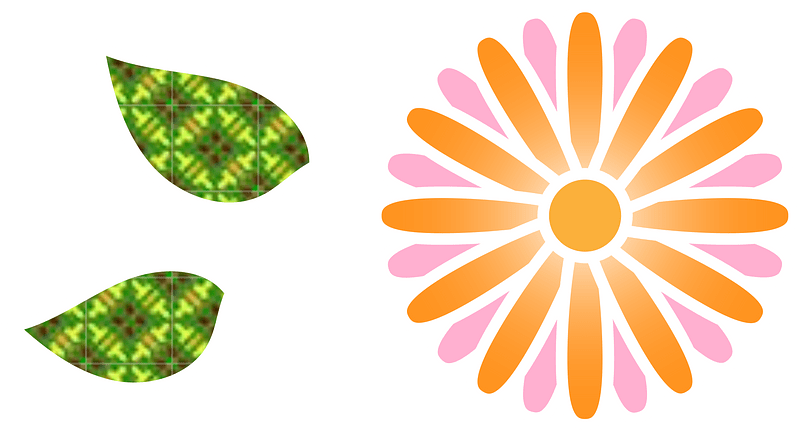 Flower with leaves