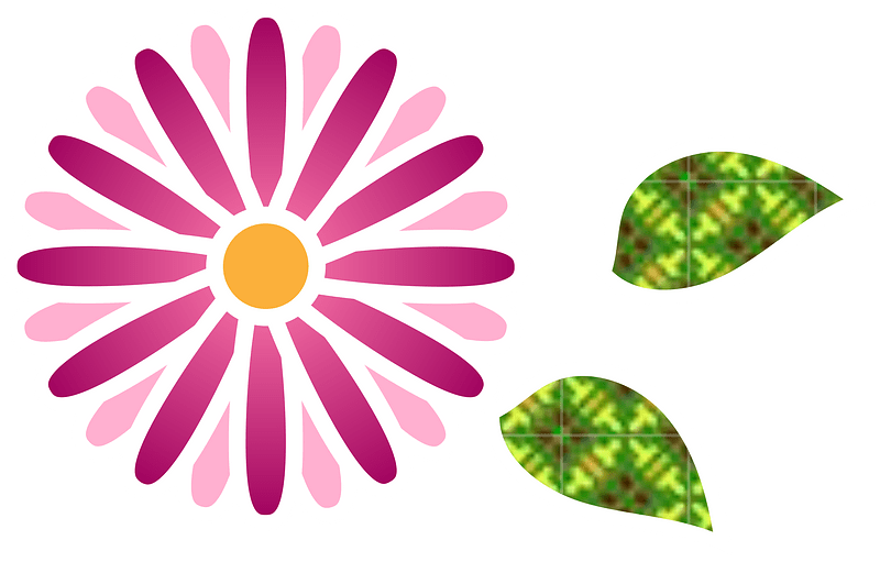 Flower with leaves