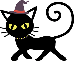 Halloween black cat