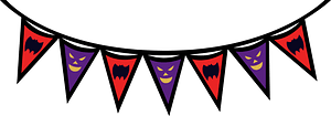 Halloween garland flags