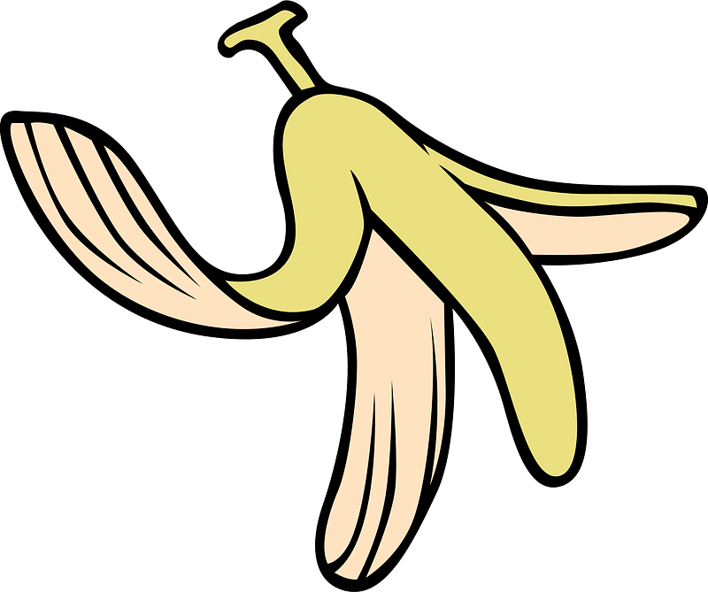 Banana peel - Free vector clipart images on creazilla.com