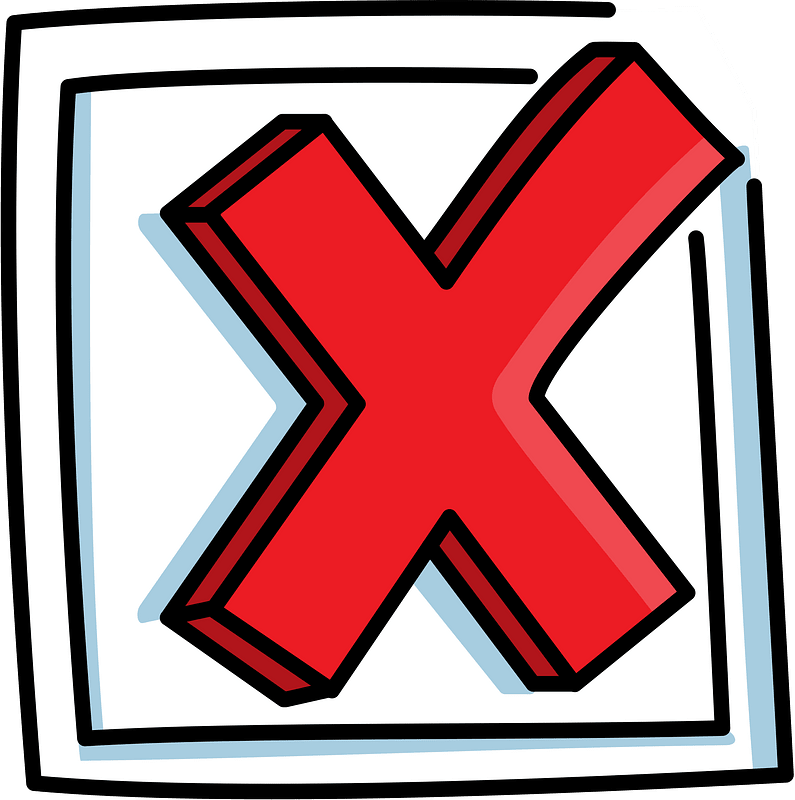 X sign