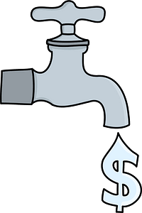 Faucet with dollar drop