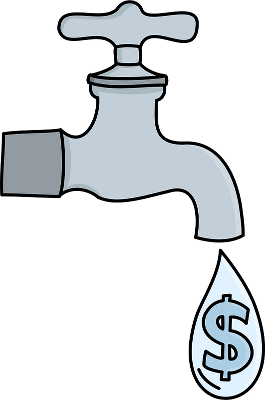 Faucet with dollar drop