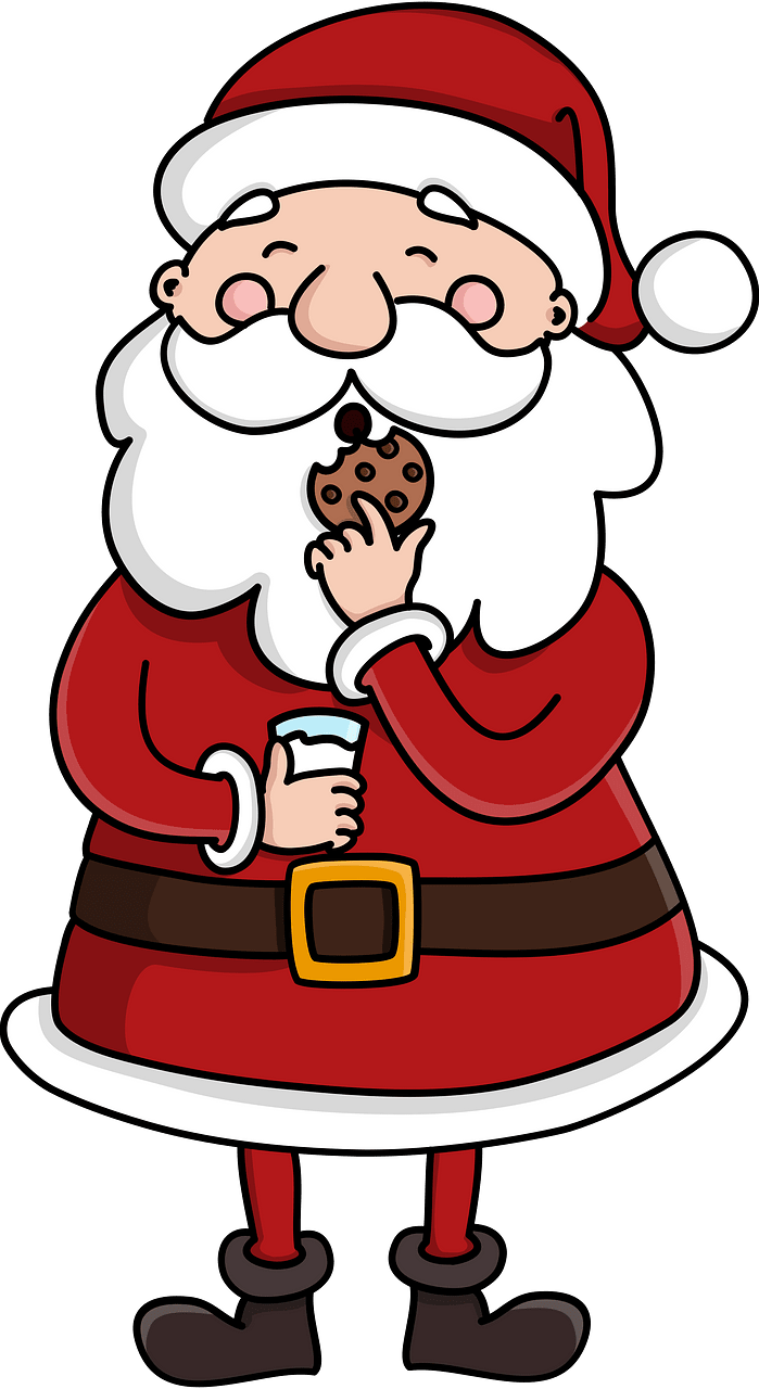 Santa with cookie