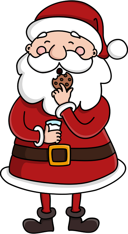 Santa with cookie