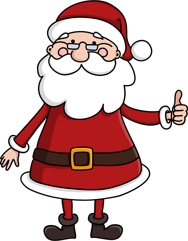 Santa thumbs up
