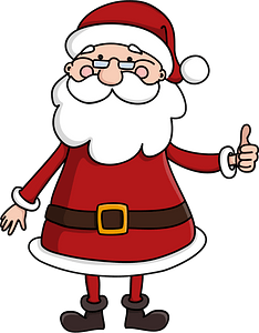 Santa thumbs up