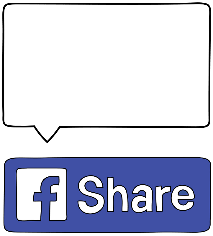 Social Media icons Facebook share big count box