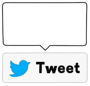 Social Media icons Twitter tweet button count box big