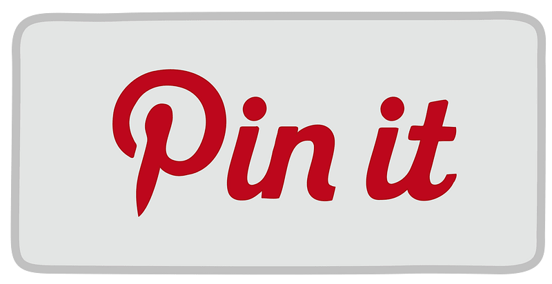  Social Media icons Pinterest pin it button gray