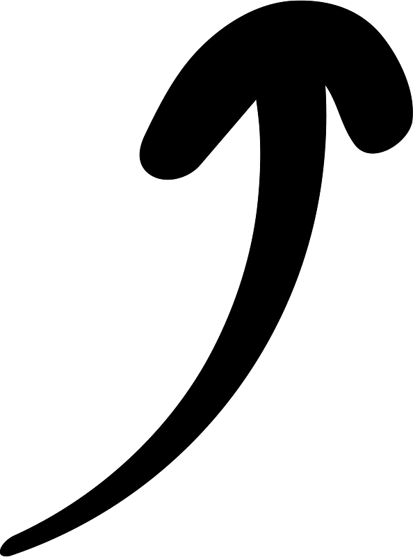Hand drawn arrow