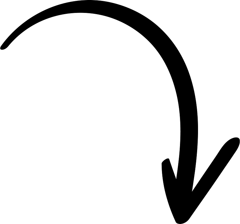 Hand drawn arrow
