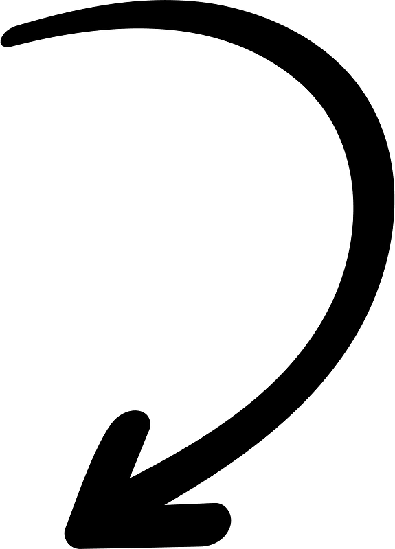 Hand drawn arrow