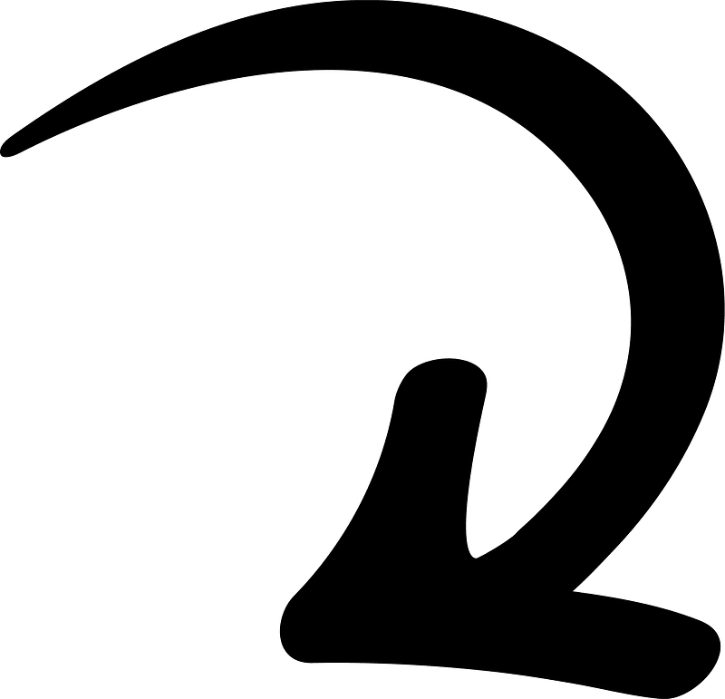 Hand drawn arrow