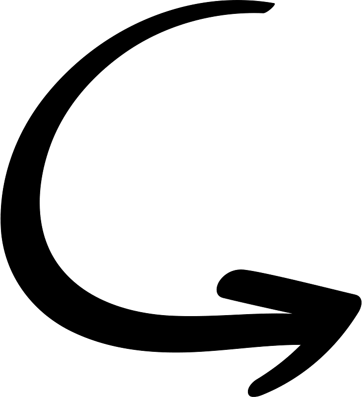 Hand drawn arrow