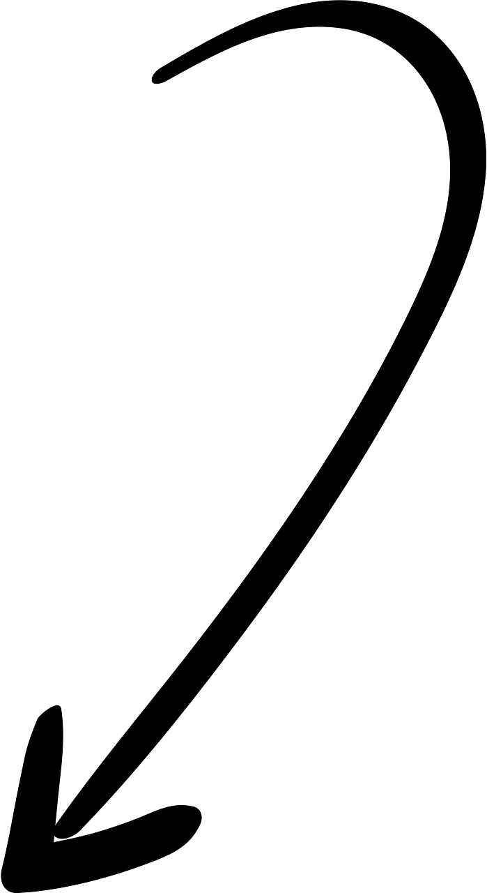 Hand drawn arrow