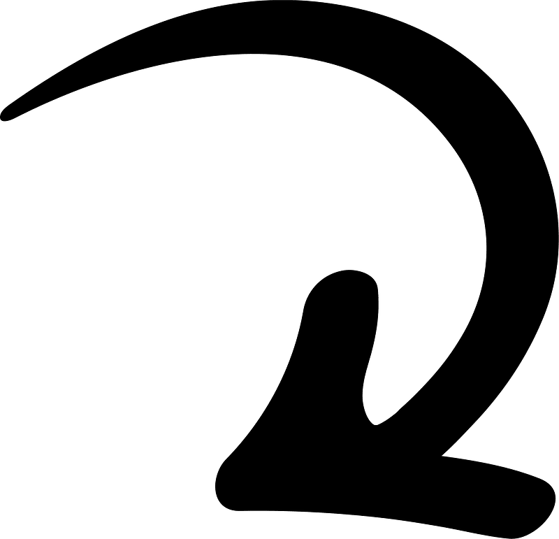 Hand drawn arrow