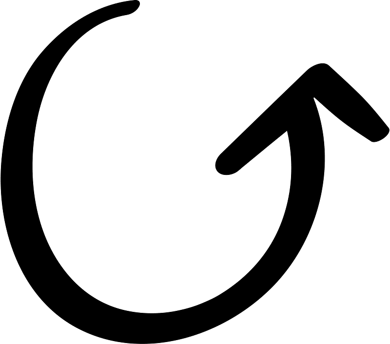 Hand drawn arrow