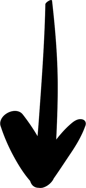 Hand drawn arrow