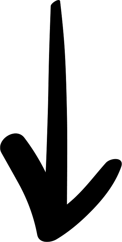 Hand drawn arrow