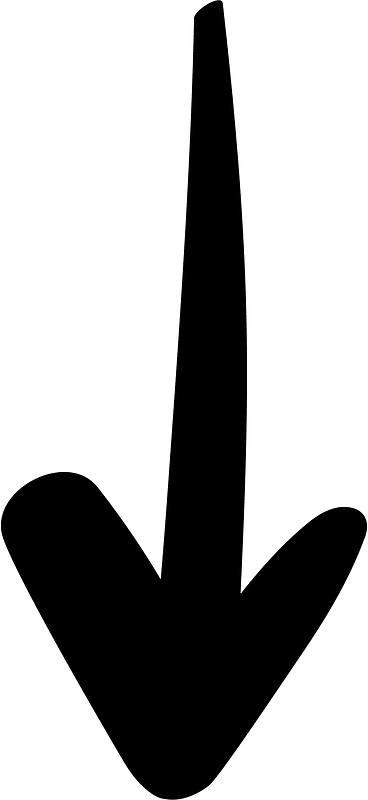 Hand drawn arrow
