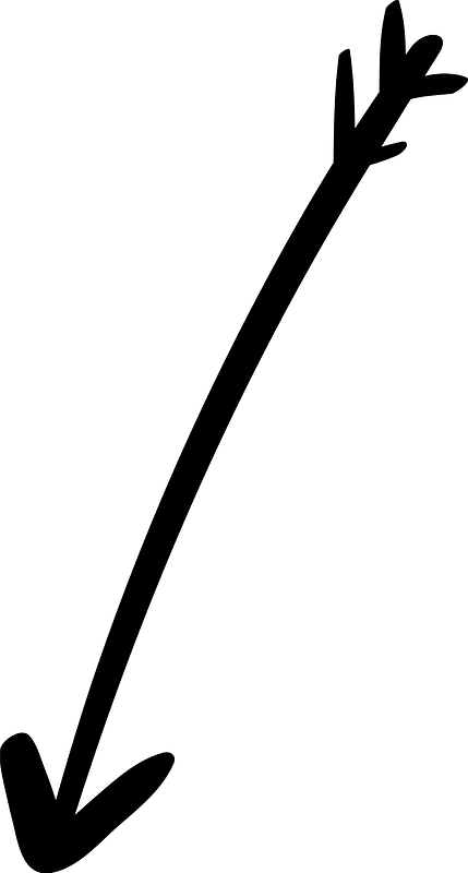 Hand drawn arrow